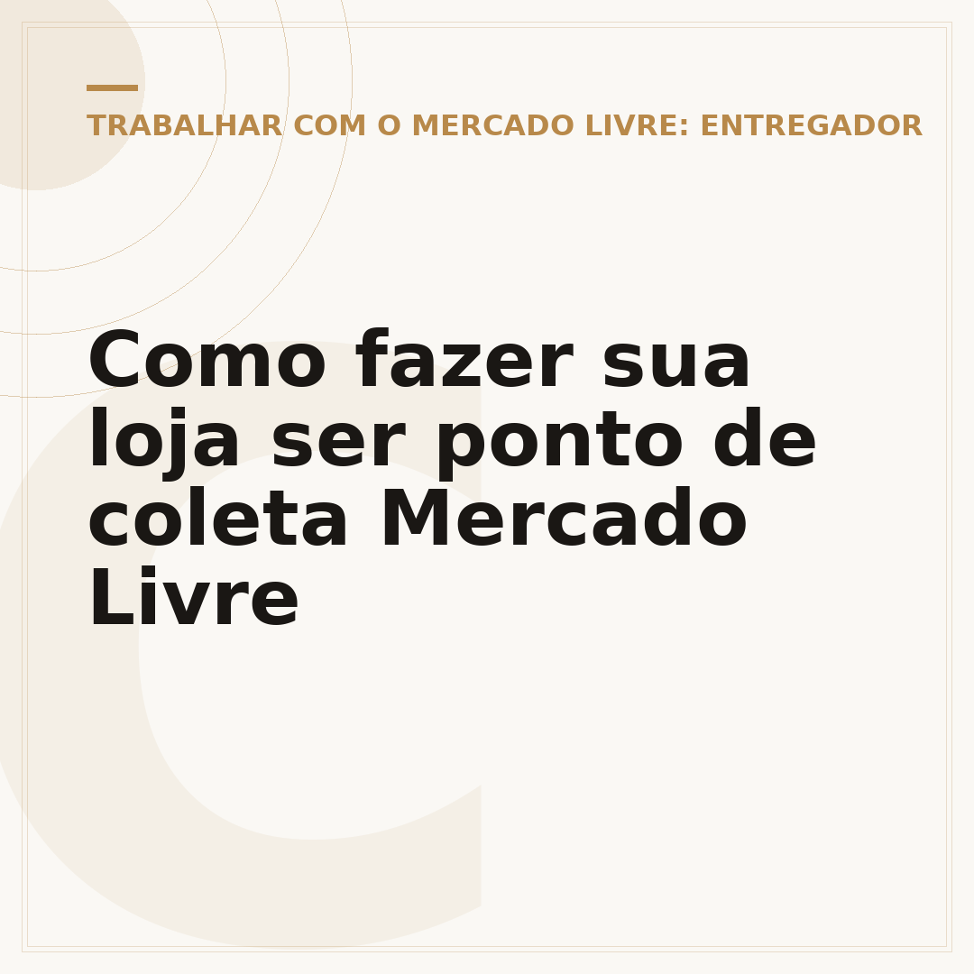 Como fazer sua loja ser ponto de coleta Mercado Livre