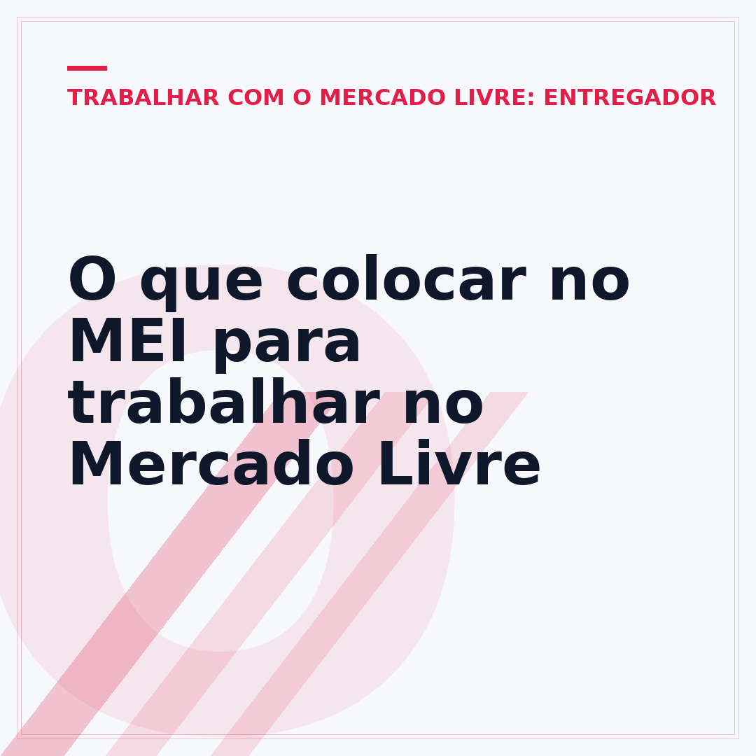 O que colocar no MEI para trabalhar no Mercado Livre