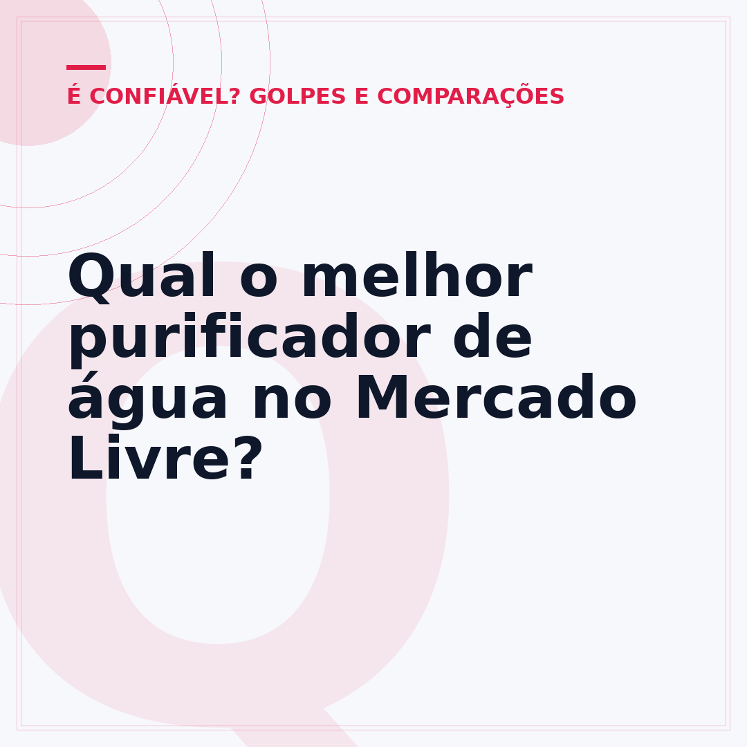 Qual o melhor purificador de água no Mercado Livre?