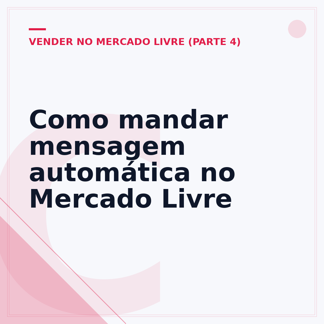 Como mandar mensagem automática no Mercado Livre