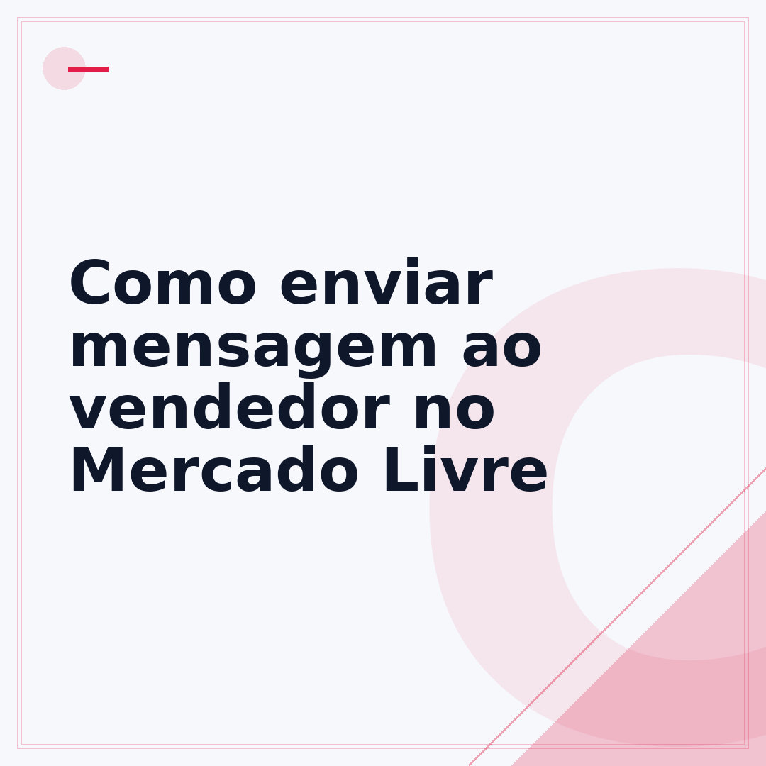 Como enviar mensagem ao vendedor no Mercado Livre