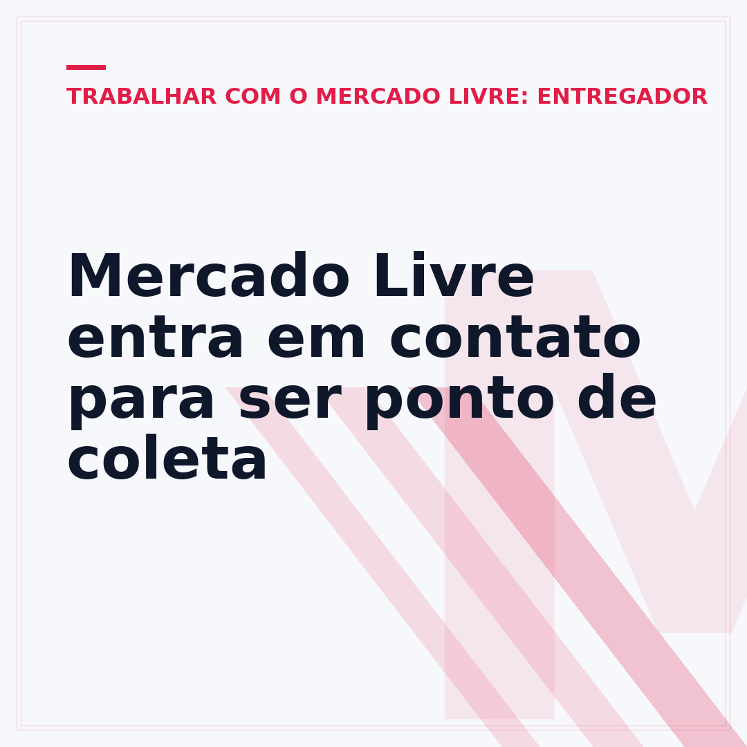 Mercado Livre entra em contato para ser ponto de coleta