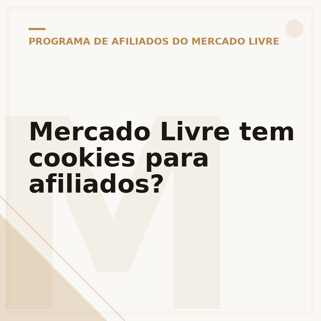 Mercado Livre tem cookies para afiliados?