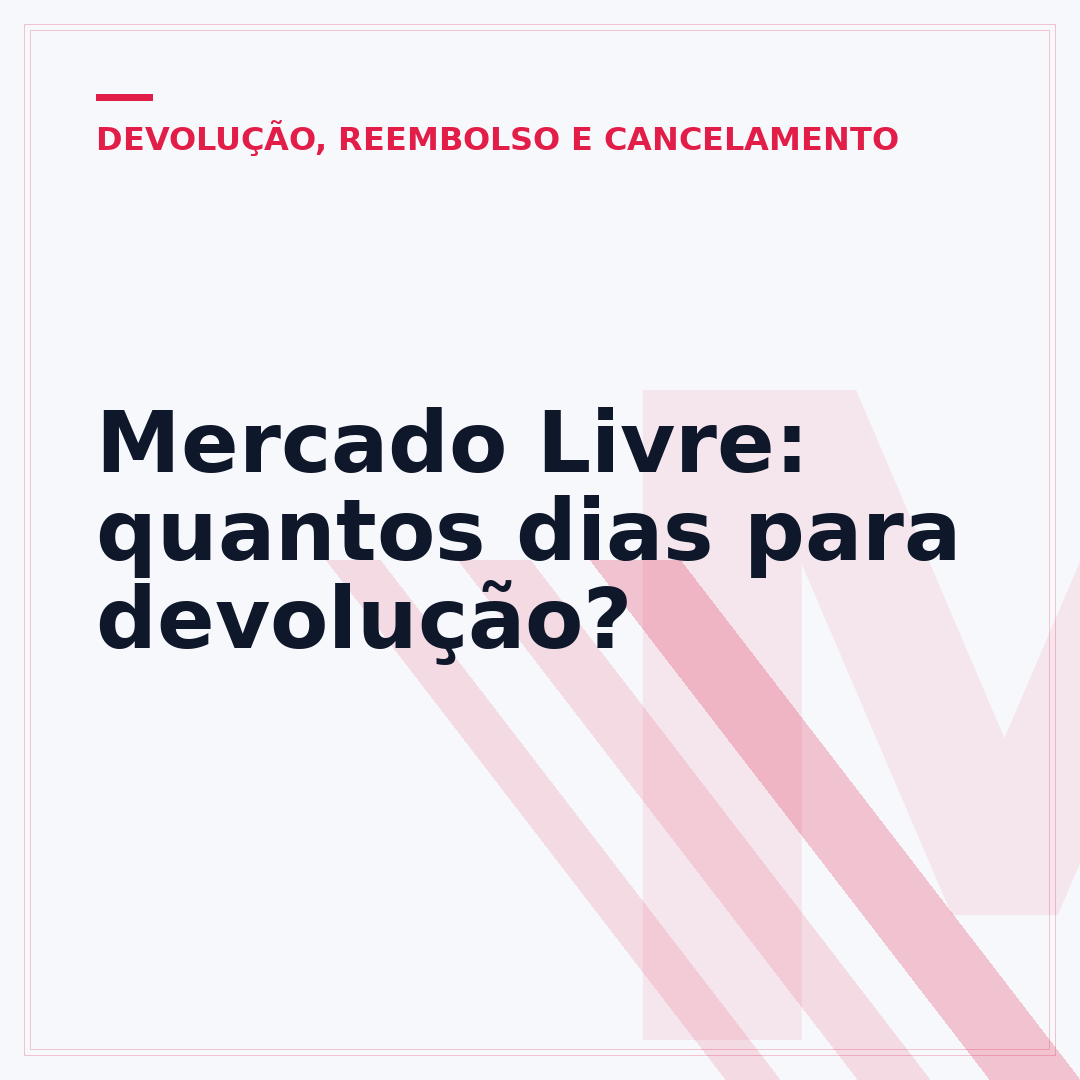 Mercado Livre: quantos dias para devolução?