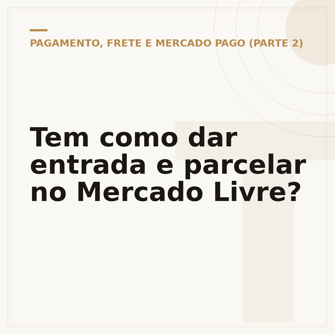 Tem como dar entrada e parcelar no Mercado Livre?