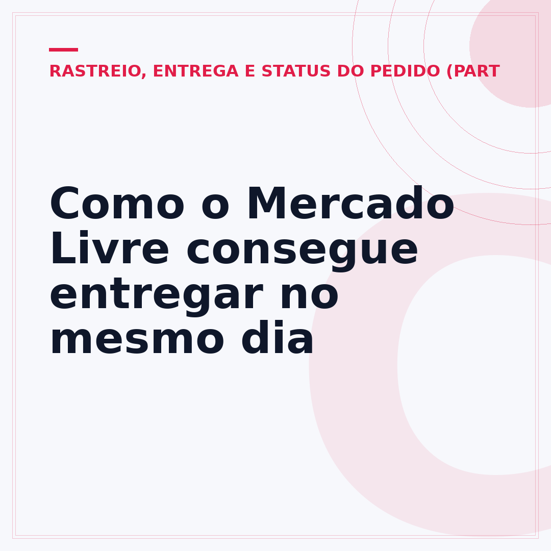 Como o Mercado Livre consegue entregar no mesmo dia