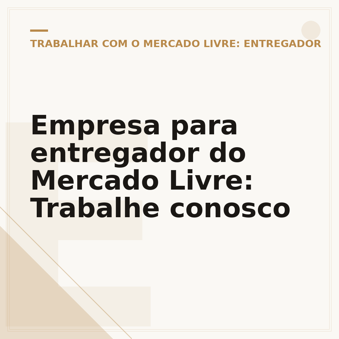 Empresa para entregador do Mercado Livre: Trabalhe conosco