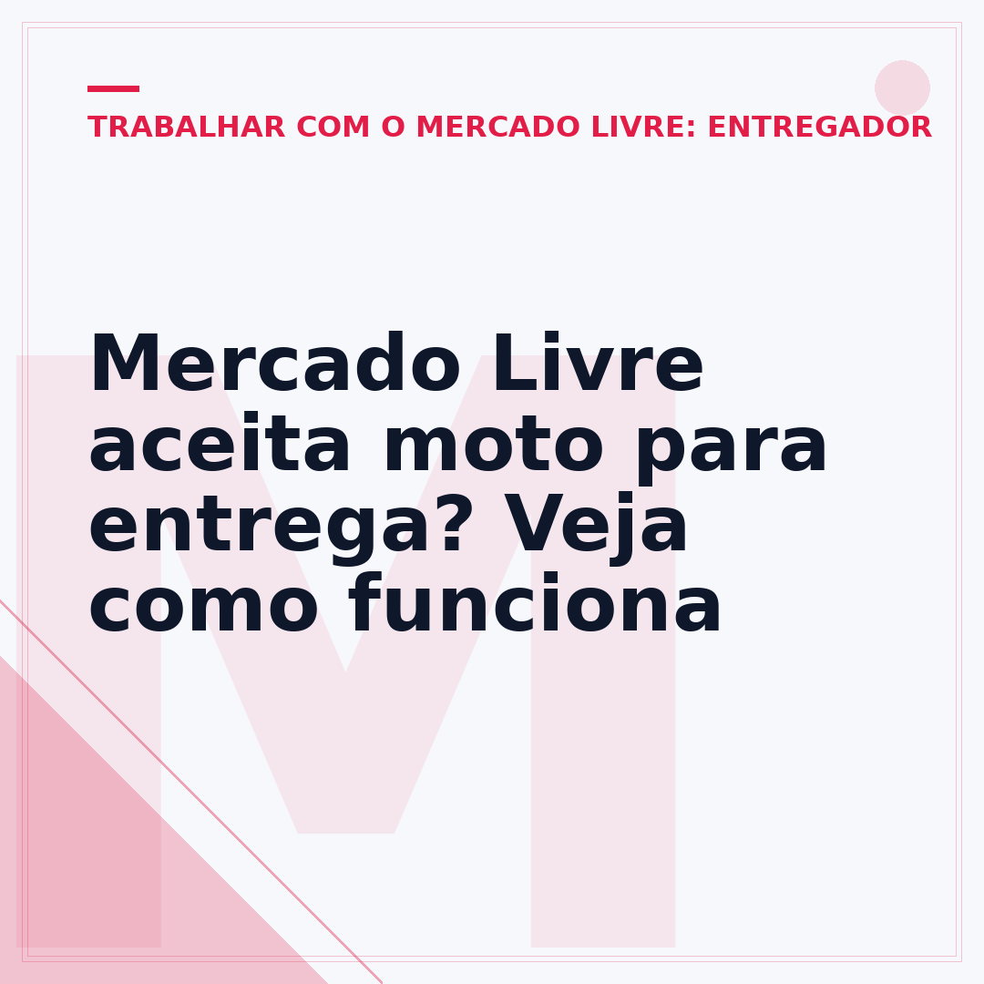Mercado Livre aceita moto para entrega? Veja como funciona