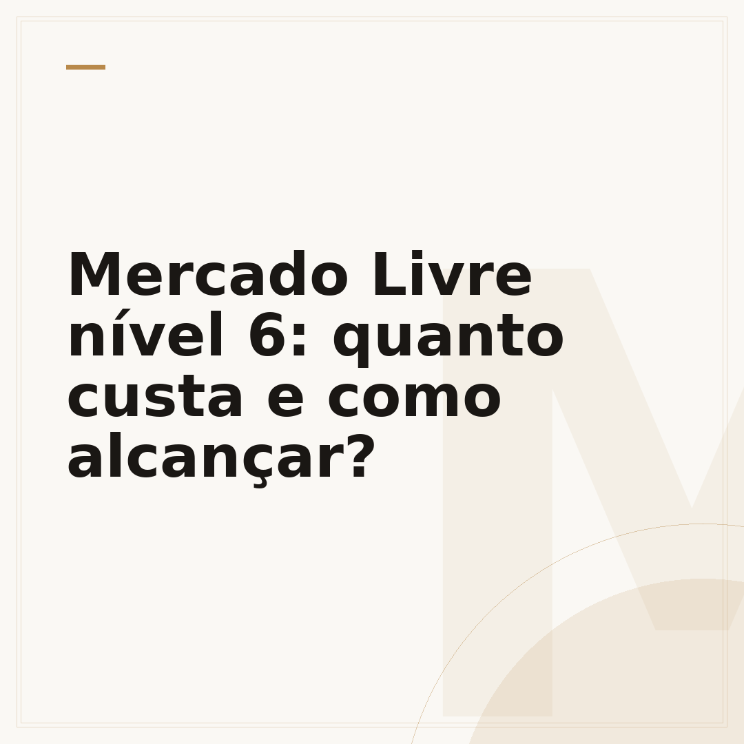 Mercado Livre nível 6: quanto custa e como alcançar?