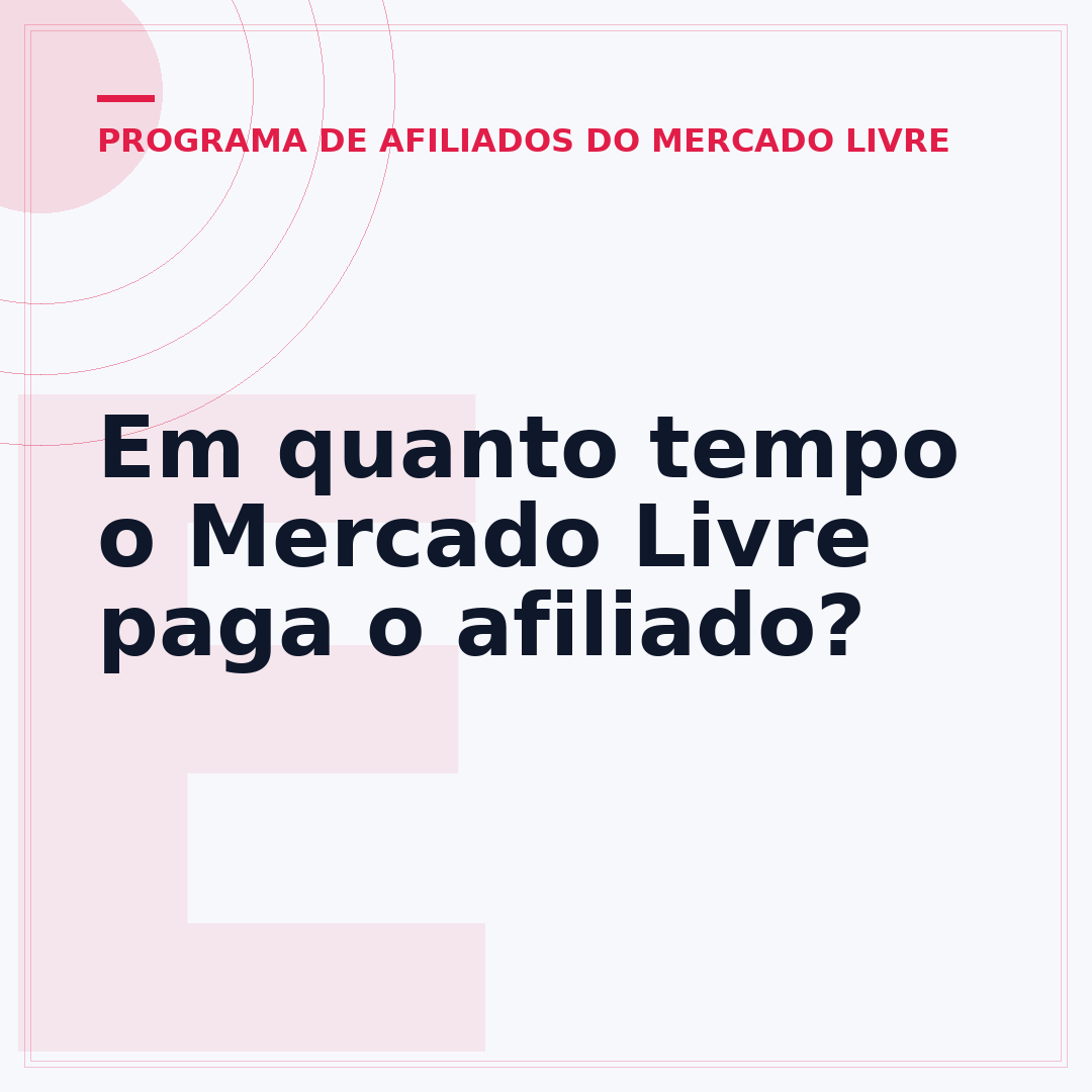 Em quanto tempo o Mercado Livre paga o afiliado?