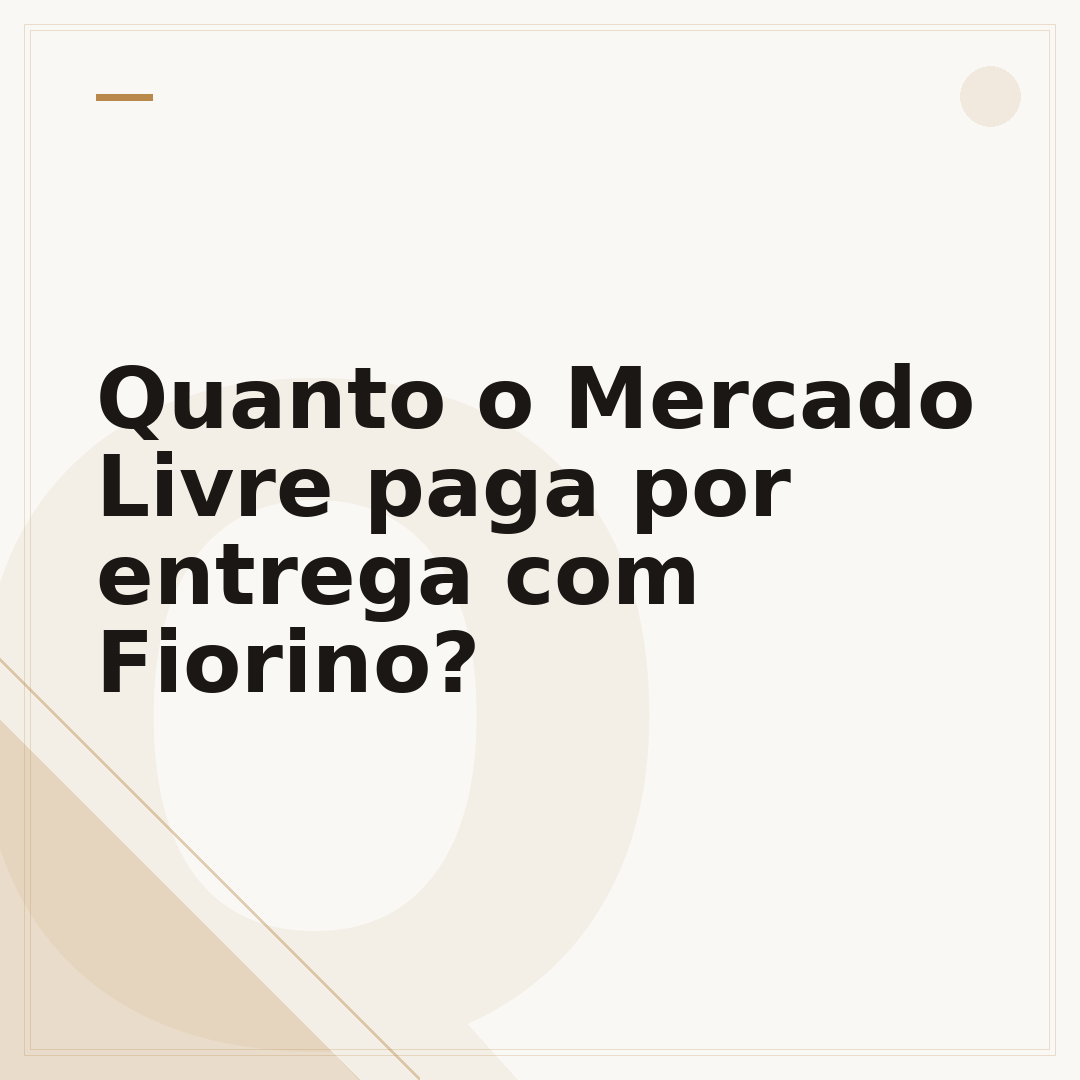 Quanto o Mercado Livre paga por entrega com Fiorino?