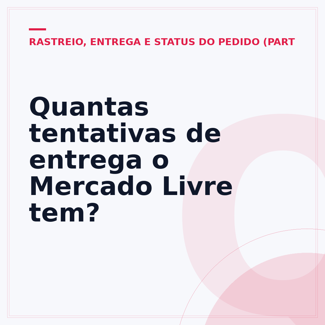 Quantas tentativas de entrega o Mercado Livre tem?