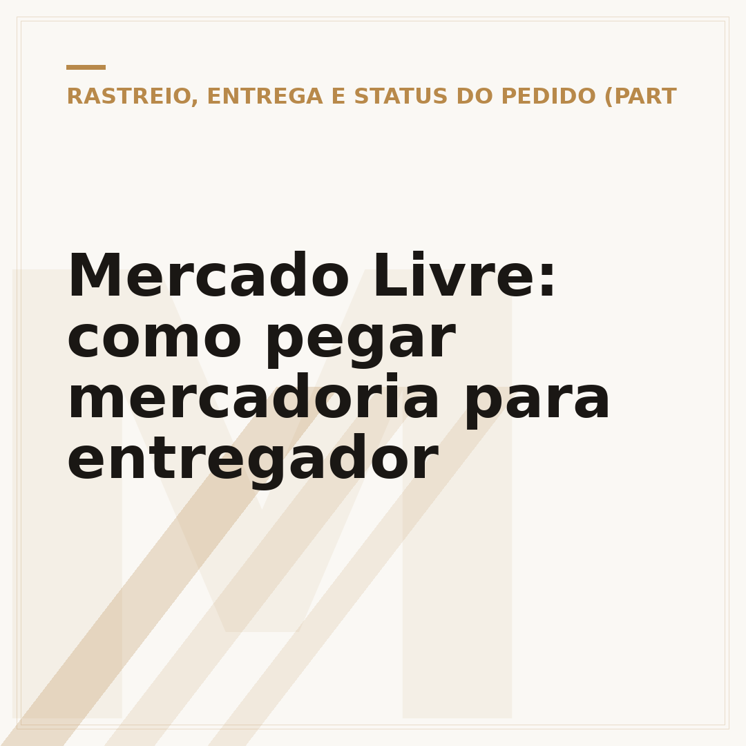 Mercado Livre: como pegar mercadoria para entregador