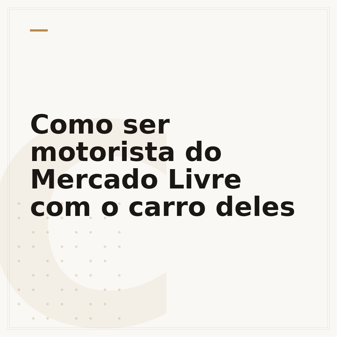 Como ser motorista do Mercado Livre com o carro deles
