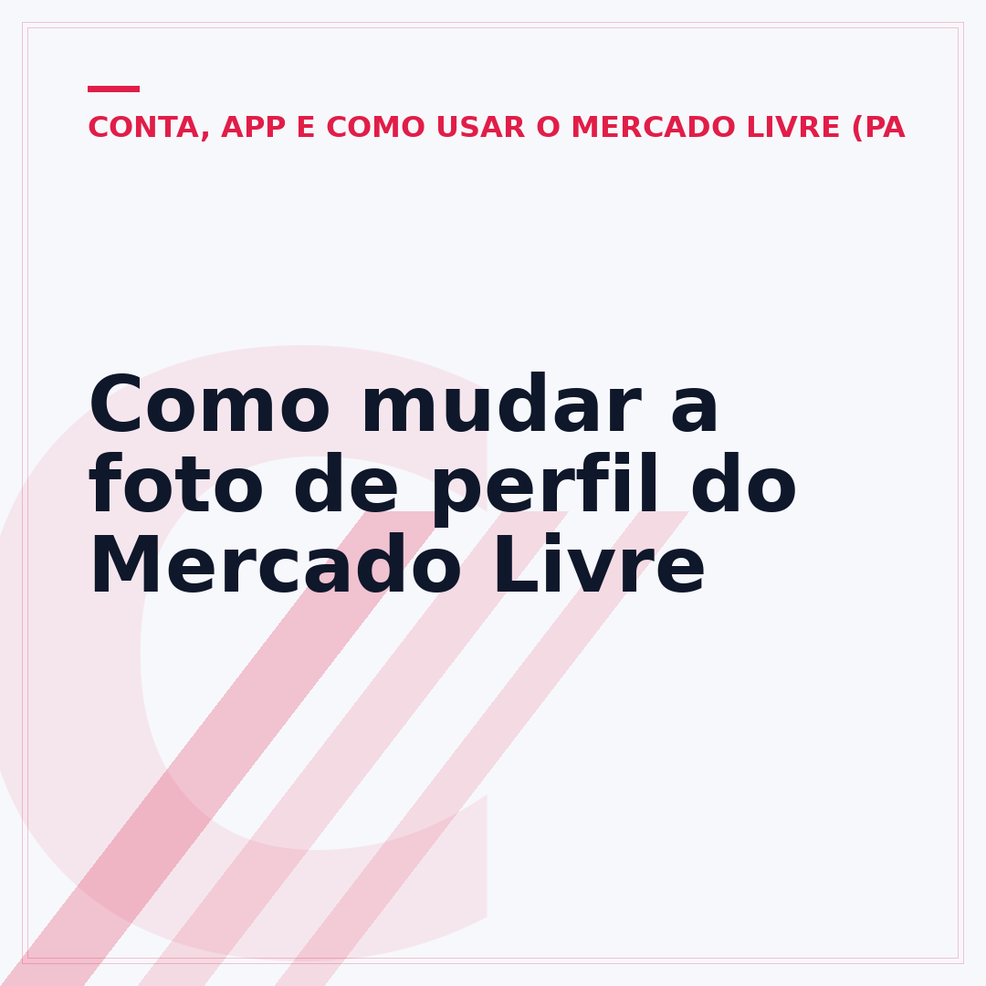 Como mudar a foto de perfil do Mercado Livre