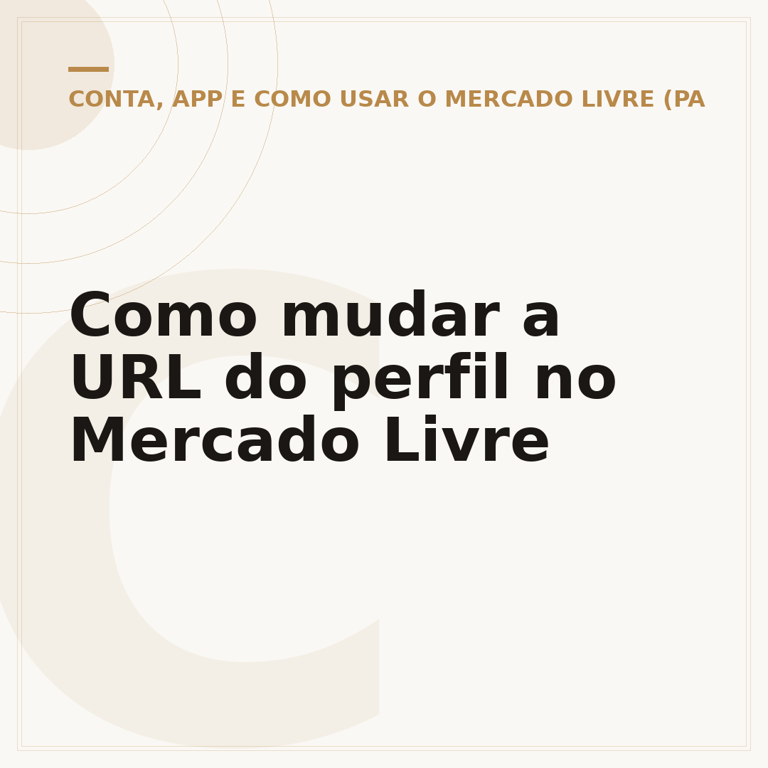 Como mudar a URL do perfil no Mercado Livre