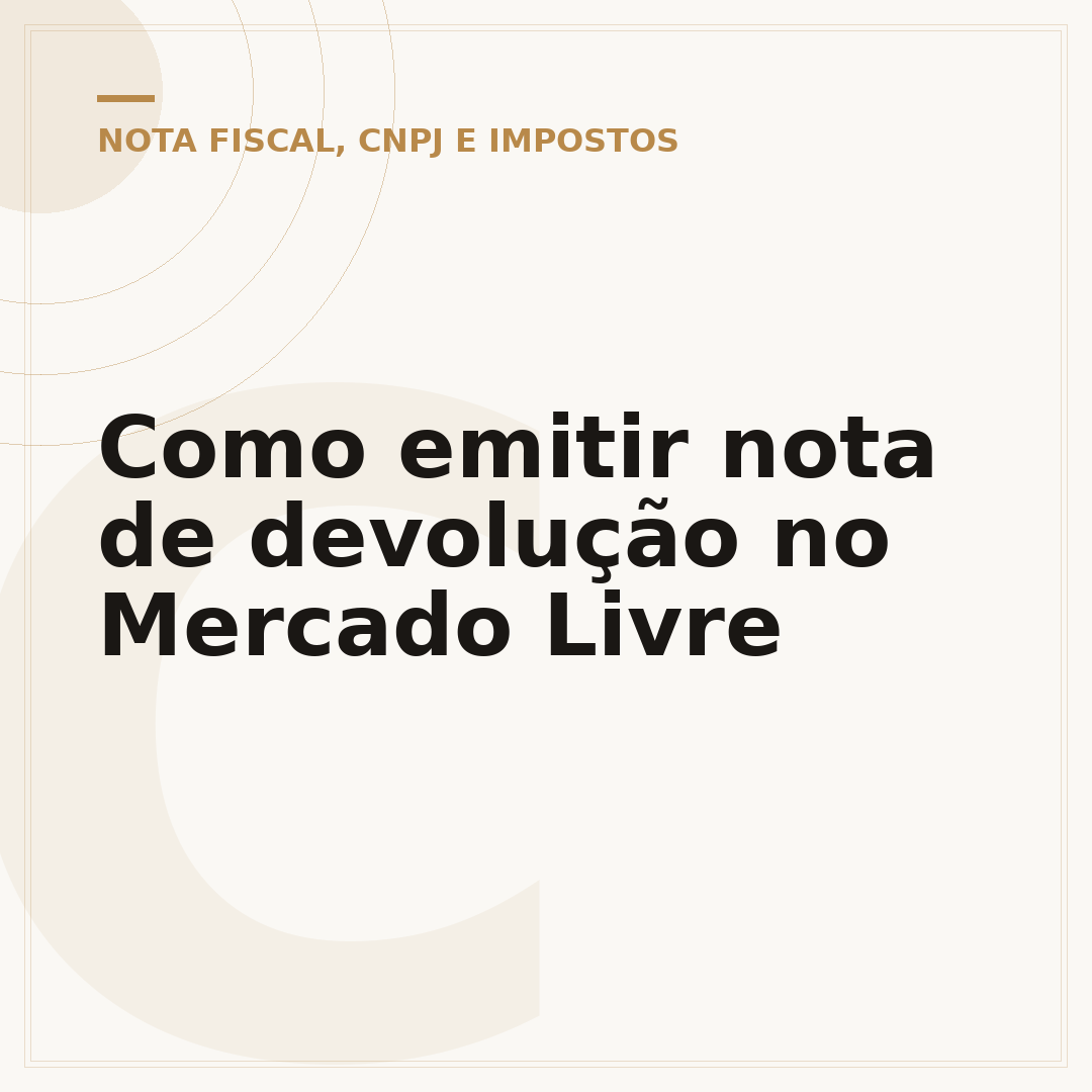 Como emitir nota de devolução no Mercado Livre