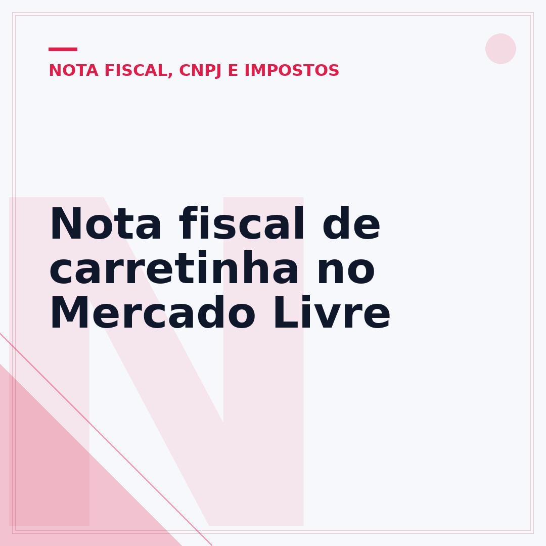 Nota fiscal de carretinha no Mercado Livre