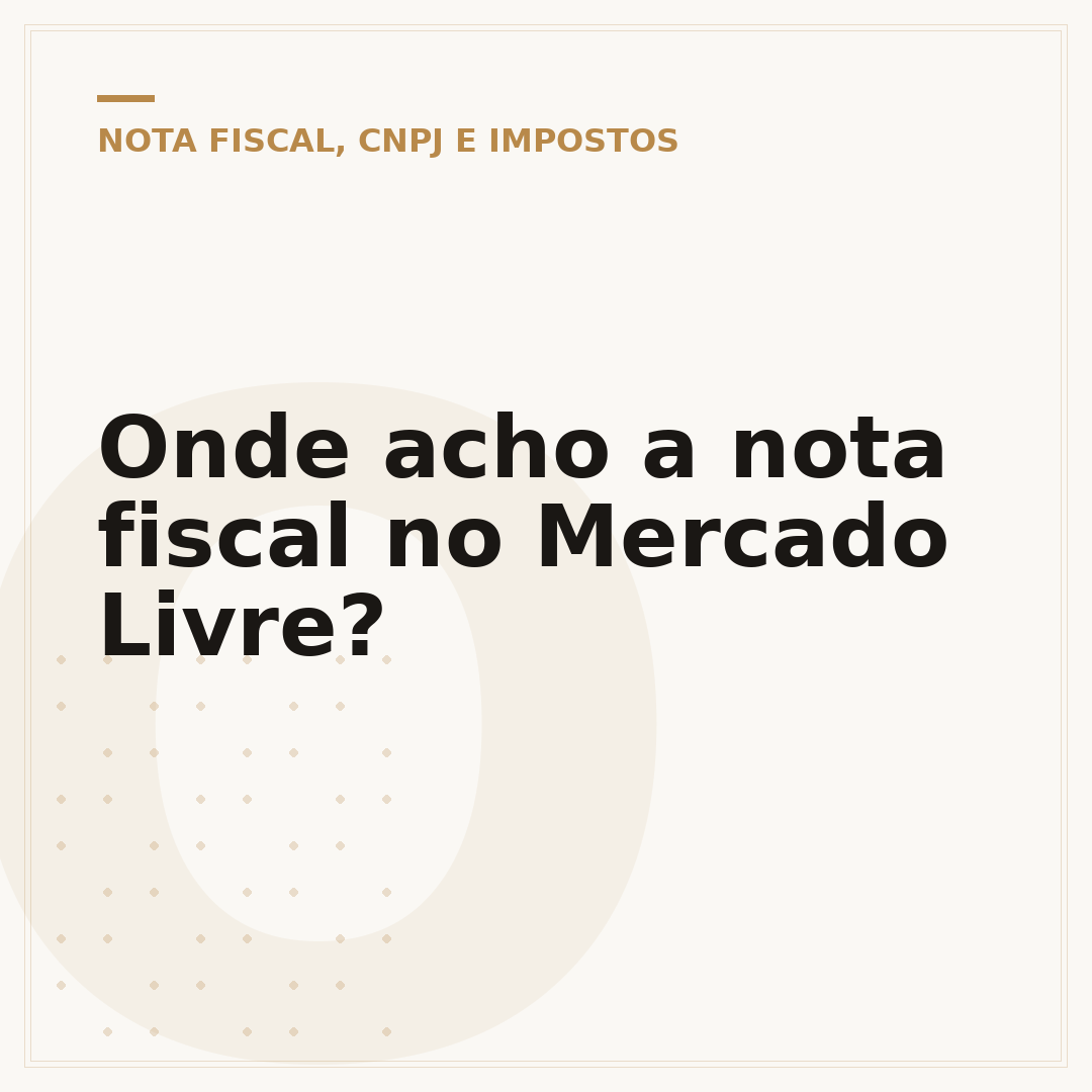 Onde acho a nota fiscal no Mercado Livre?