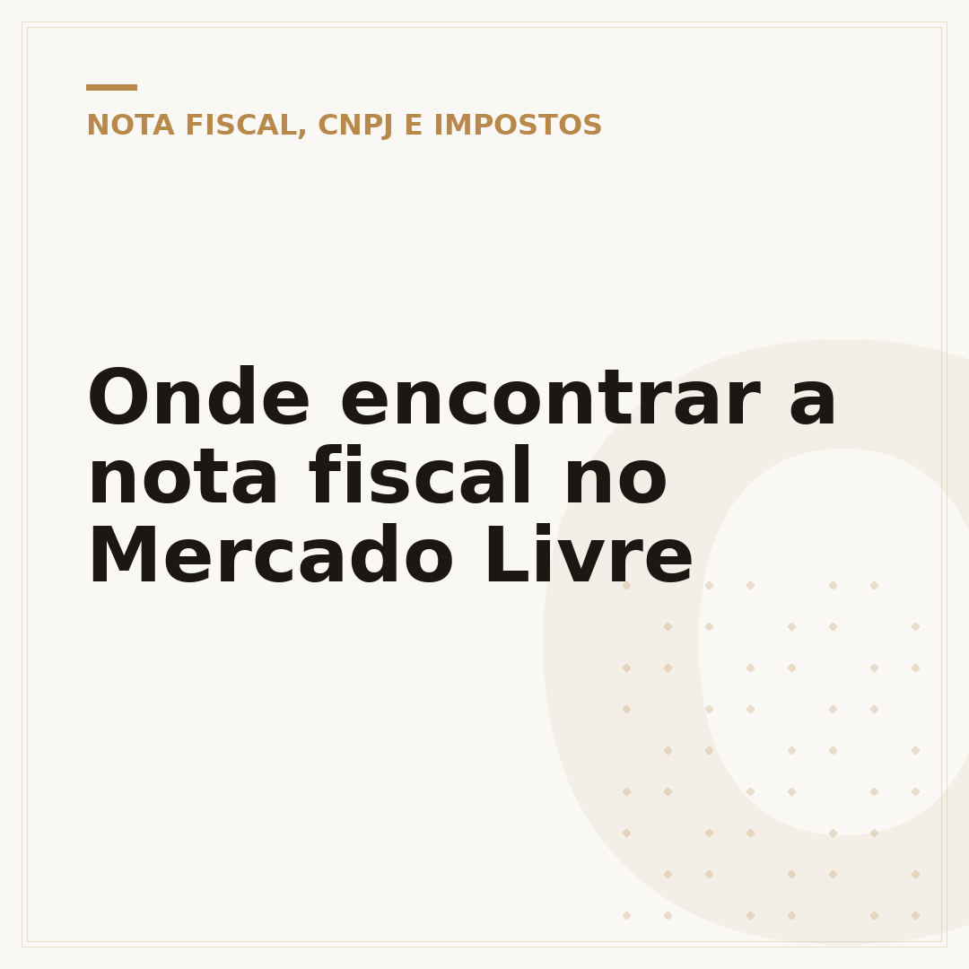 Onde encontrar a nota fiscal no Mercado Livre