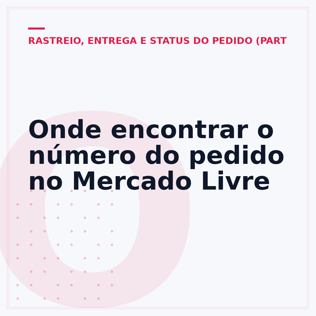Onde encontrar o número do pedido no Mercado Livre