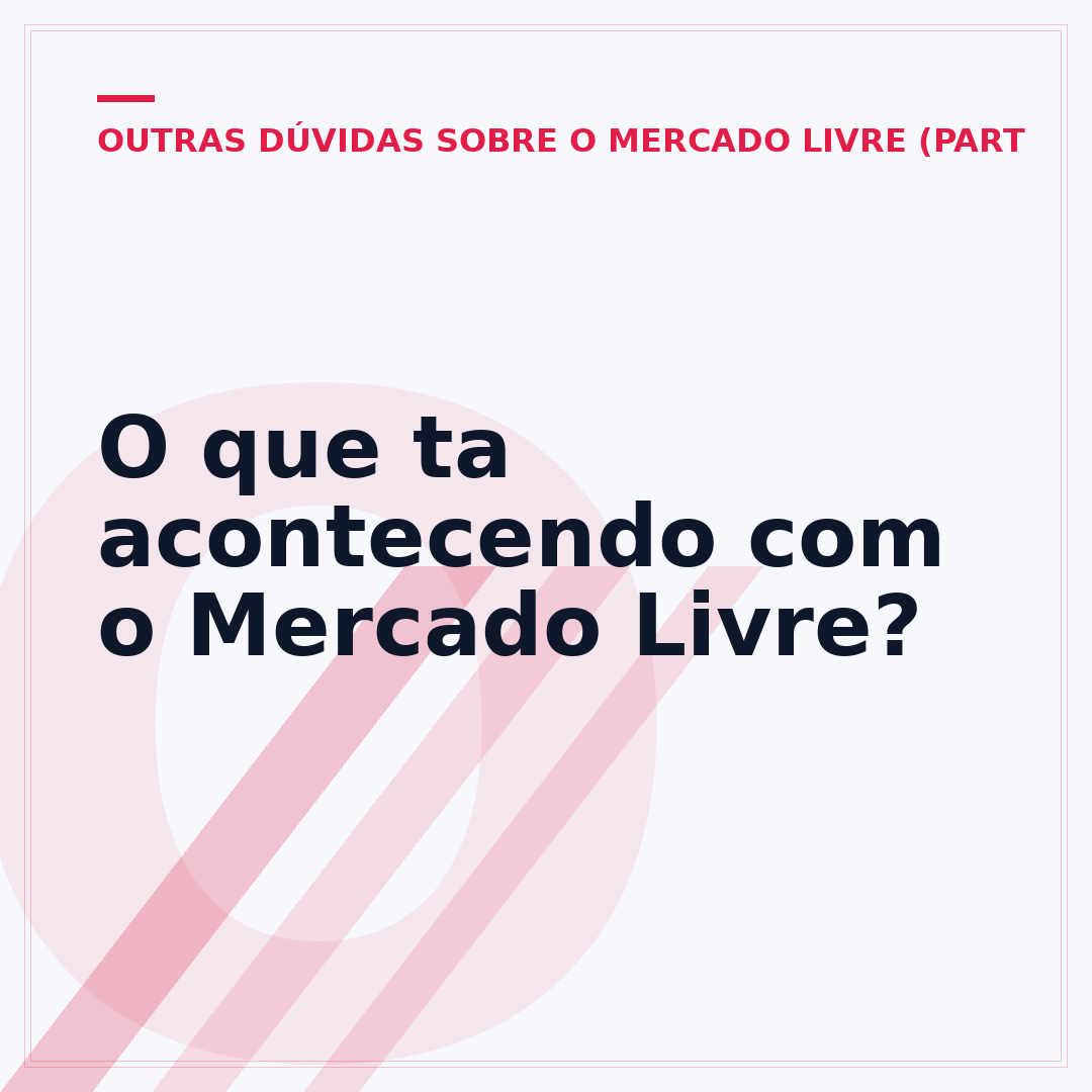 O que ta acontecendo com o Mercado Livre?