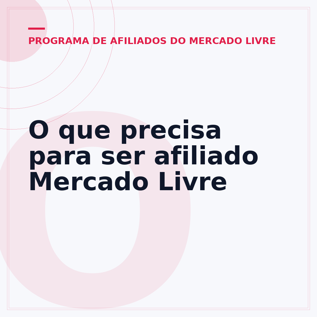 O que precisa para ser afiliado Mercado Livre