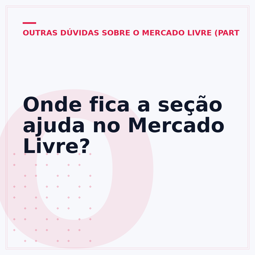 Onde fica a seção ajuda no Mercado Livre?