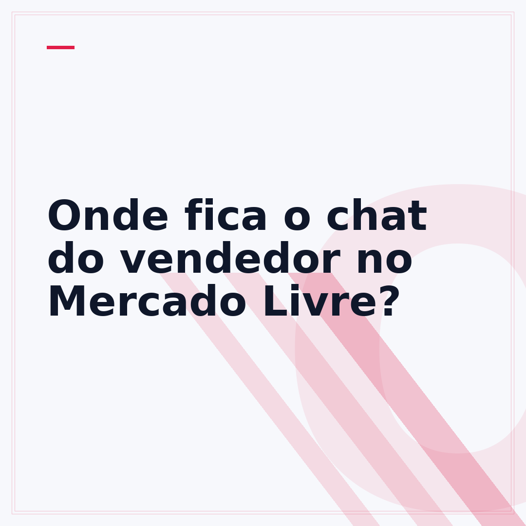 Onde fica o chat do vendedor no Mercado Livre?