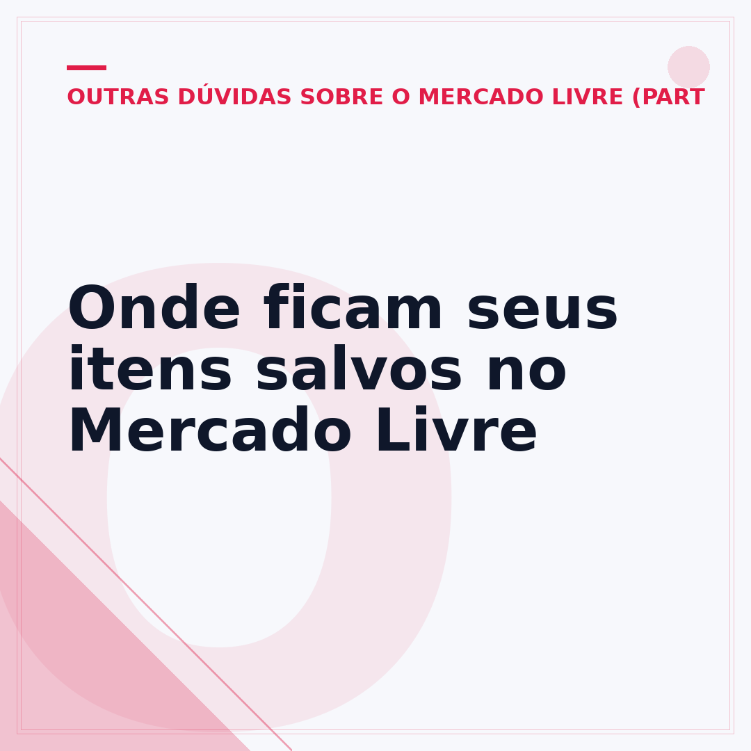 Onde ficam seus itens salvos no Mercado Livre