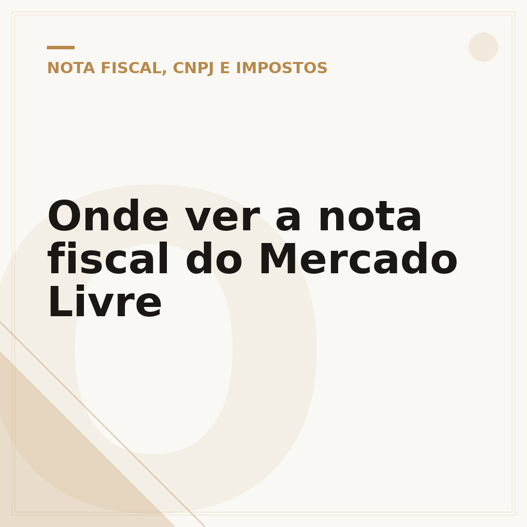 Onde ver a nota fiscal do Mercado Livre