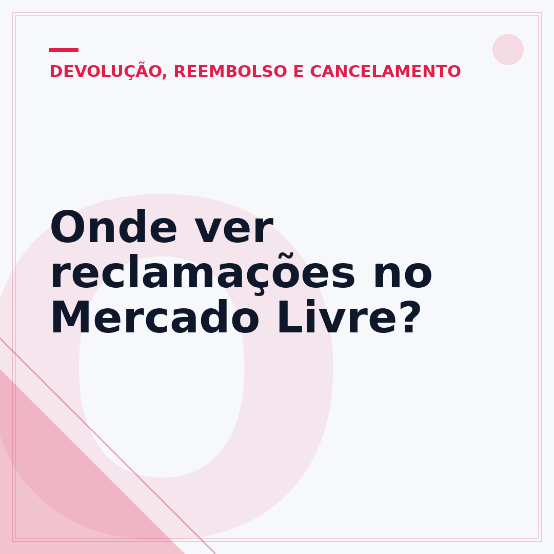 Onde ver reclamações no Mercado Livre?