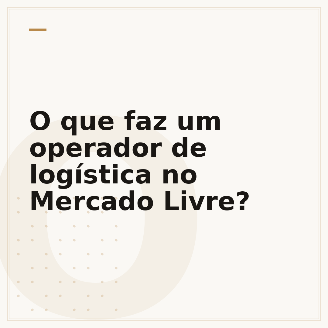 O que faz um operador de logística no Mercado Livre?