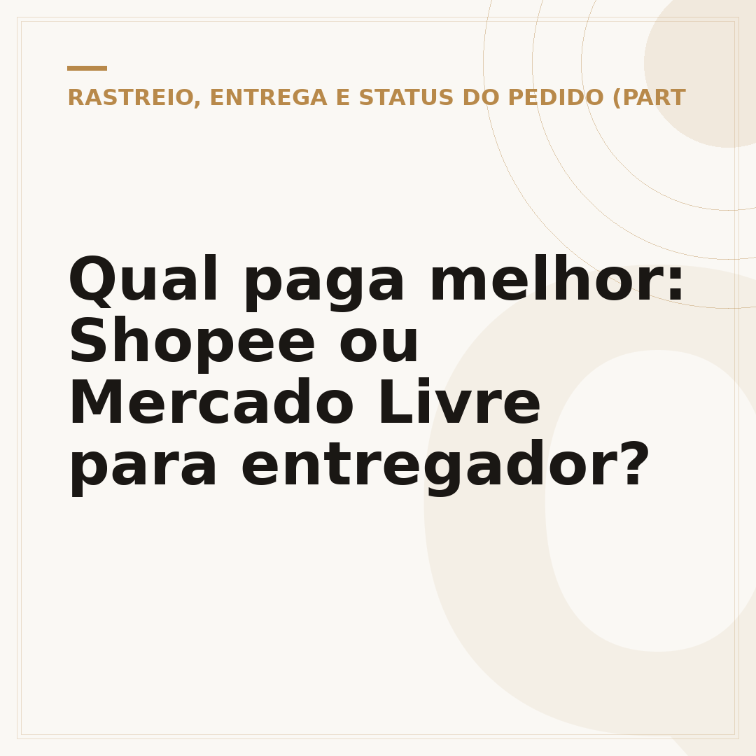 Qual paga melhor: Shopee ou Mercado Livre para entregador?