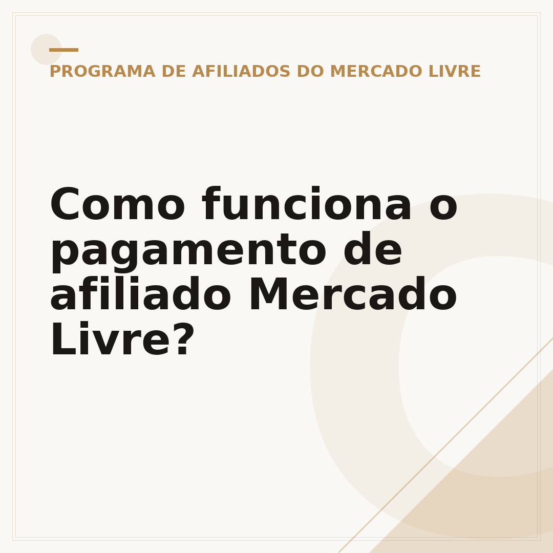 Como funciona o pagamento de afiliado Mercado Livre?