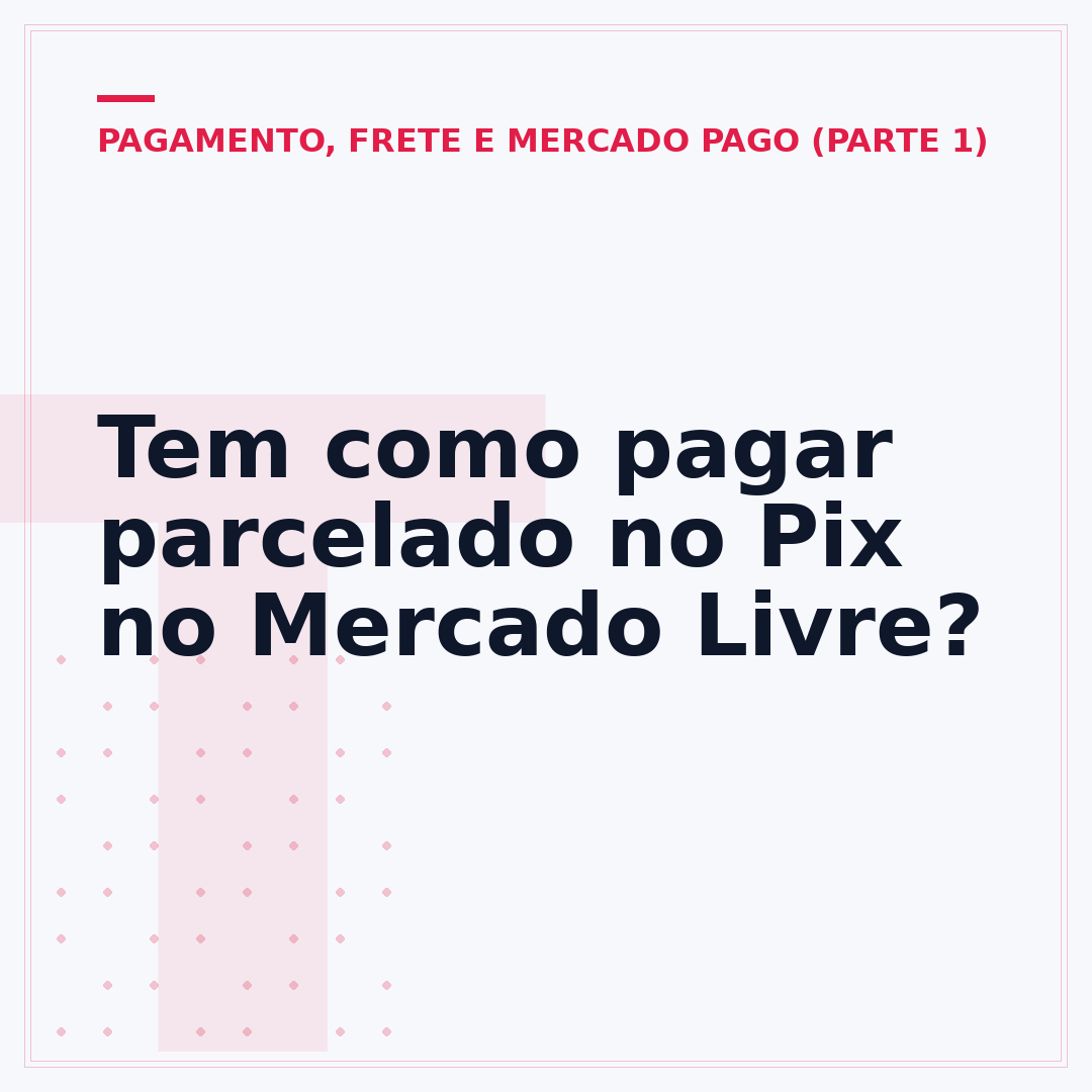 Tem como pagar parcelado no Pix no Mercado Livre?