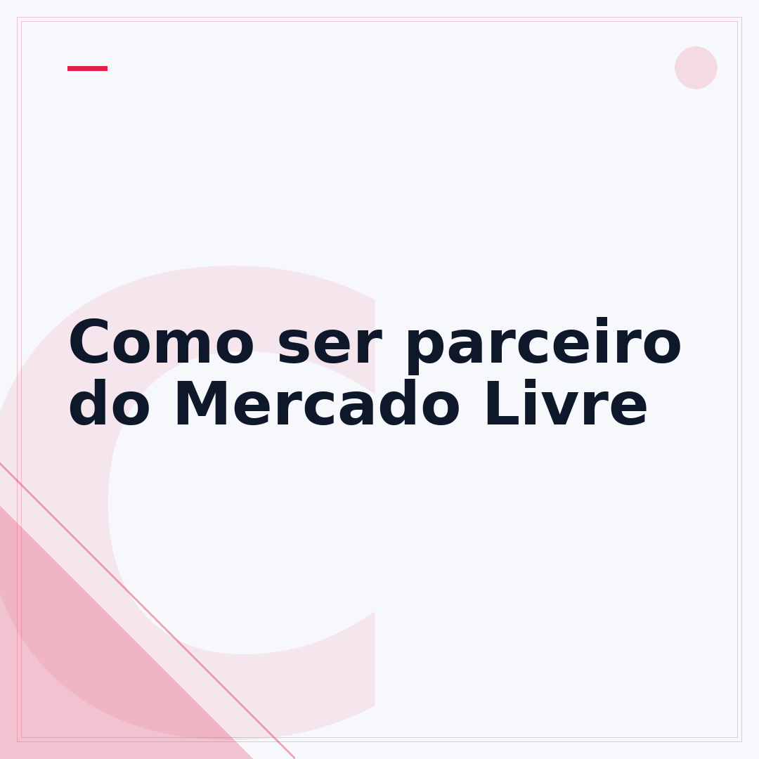 Como ser parceiro do Mercado Livre
