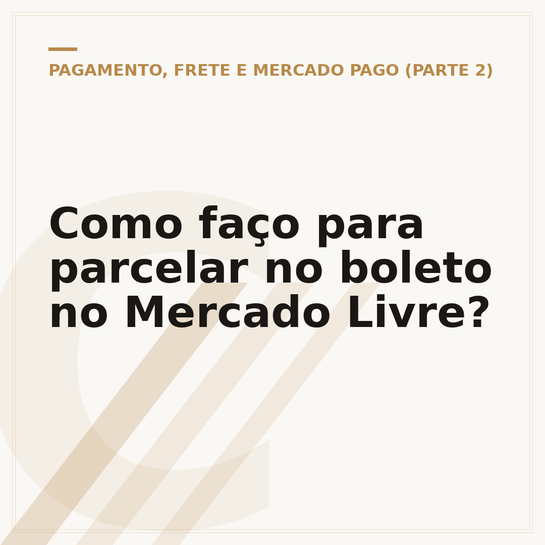 Como faço para parcelar no boleto no Mercado Livre?