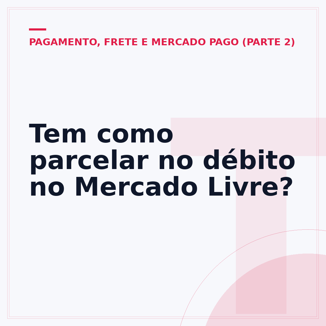 Tem como parcelar no débito no Mercado Livre?