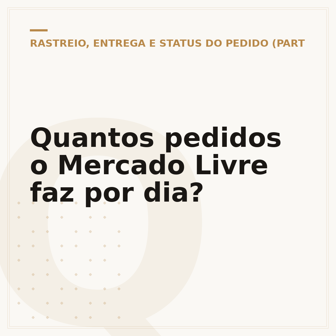 Quantos pedidos o Mercado Livre faz por dia?