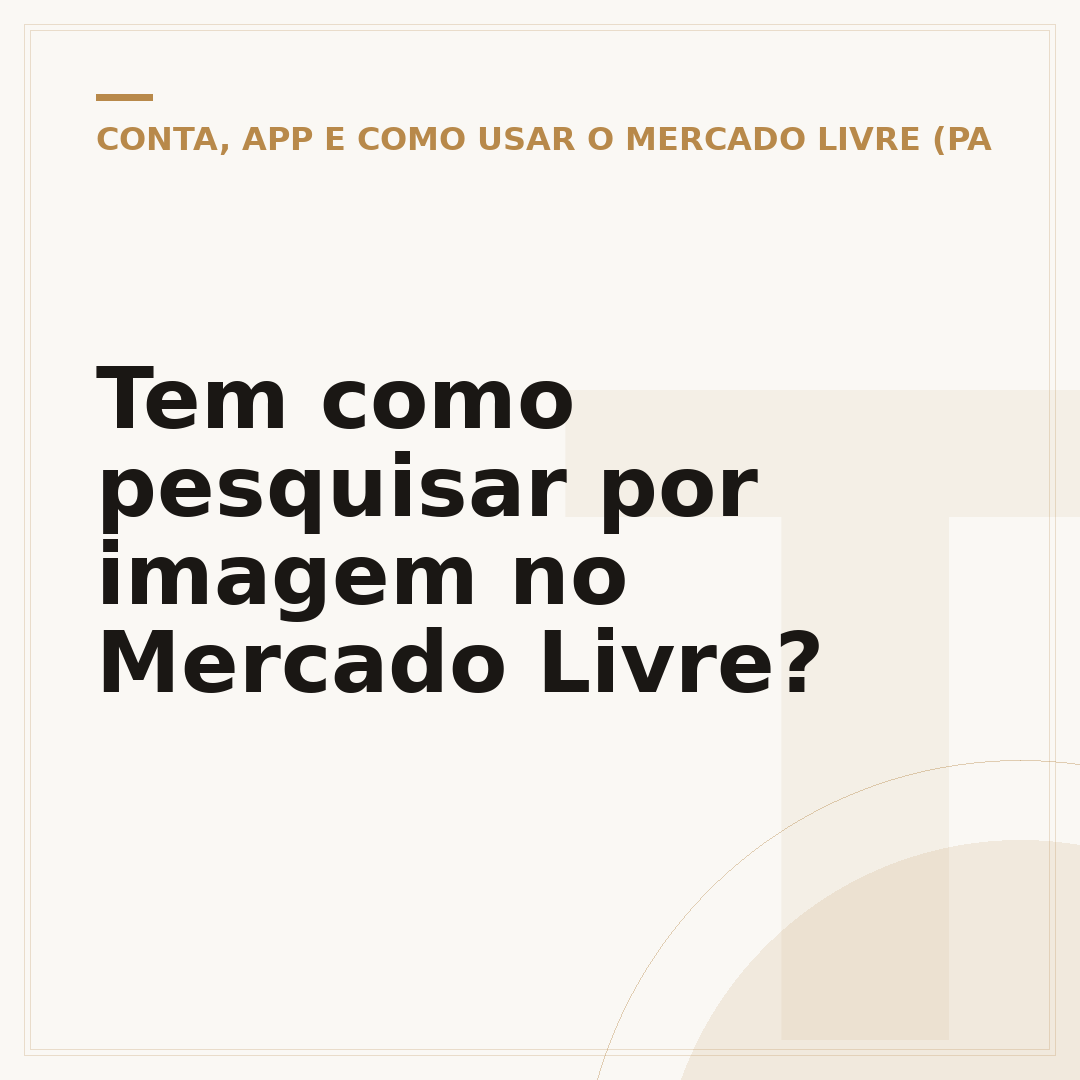 Tem como pesquisar por imagem no Mercado Livre?