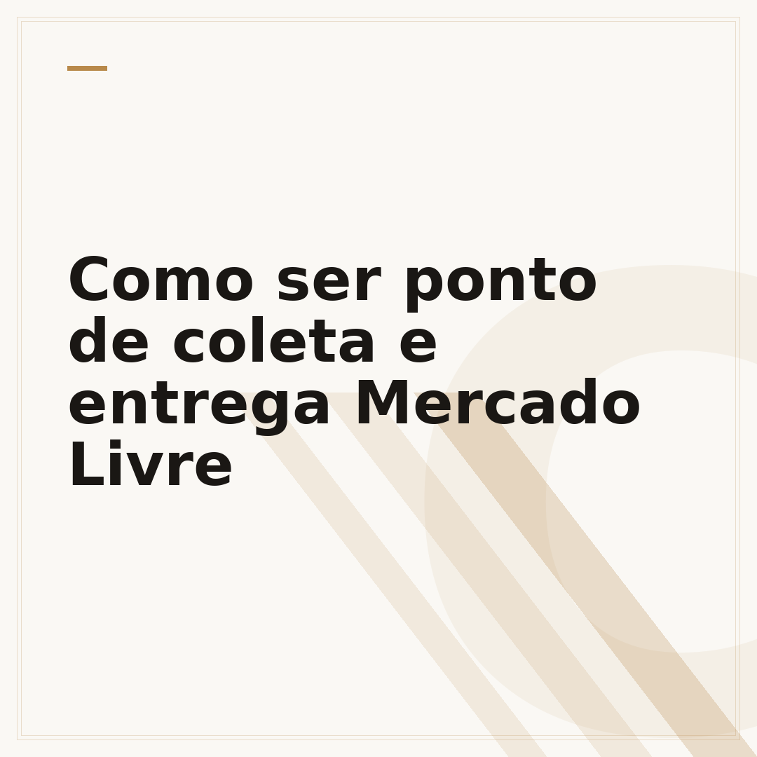 Como ser ponto de coleta e entrega Mercado Livre