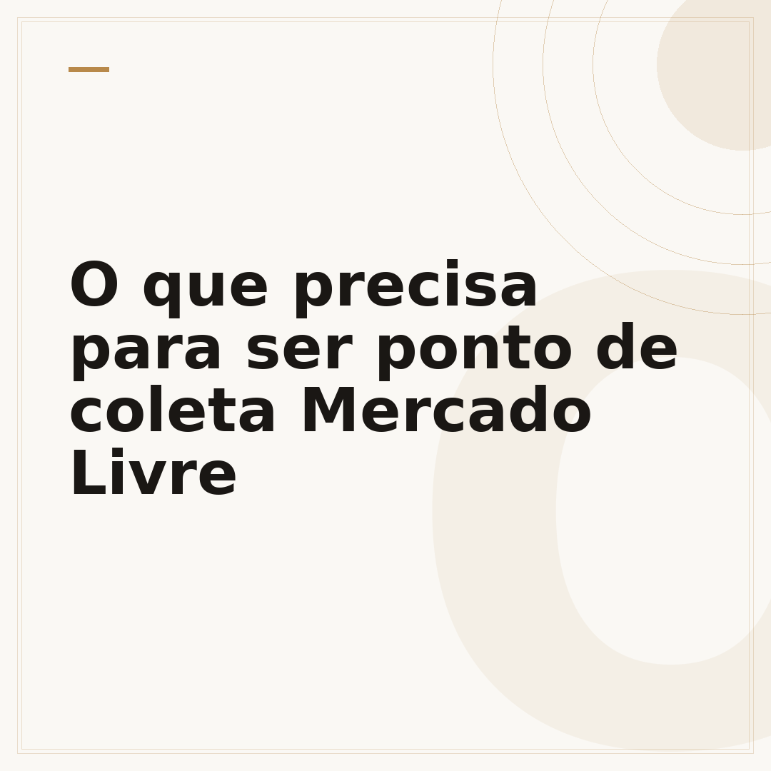 O que precisa para ser ponto de coleta Mercado Livre