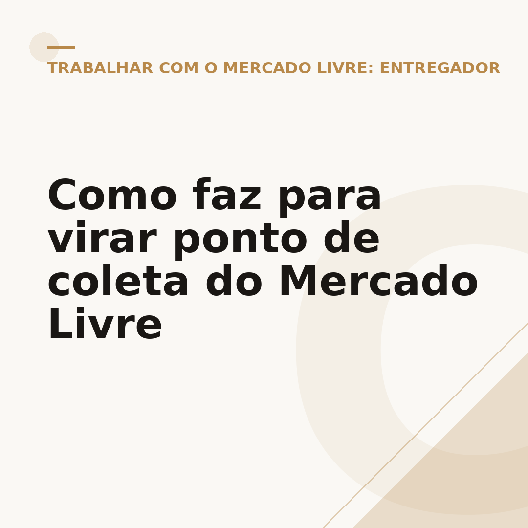 Como faz para virar ponto de coleta do Mercado Livre
