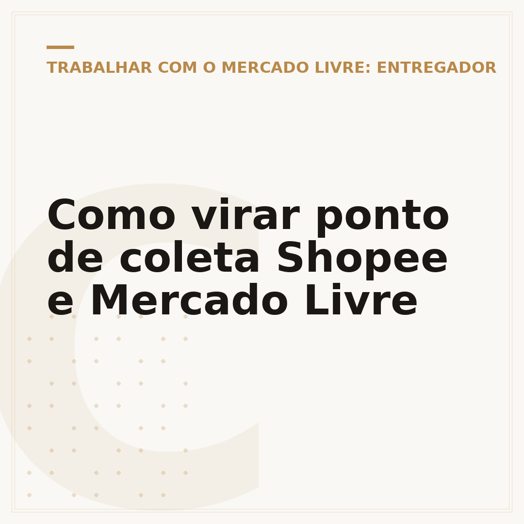 Como virar ponto de coleta Shopee e Mercado Livre