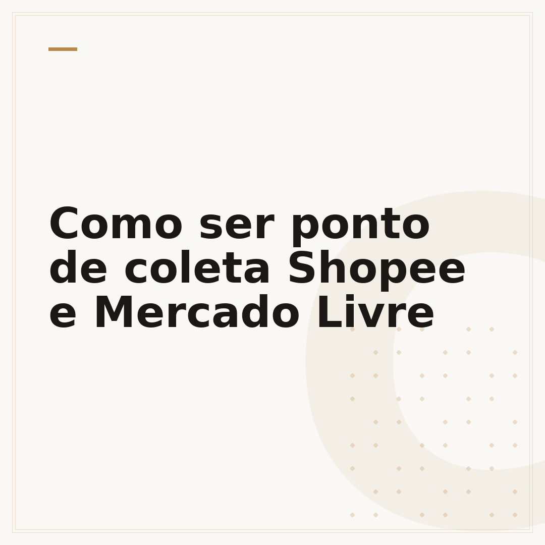 Como ser ponto de coleta Shopee e Mercado Livre