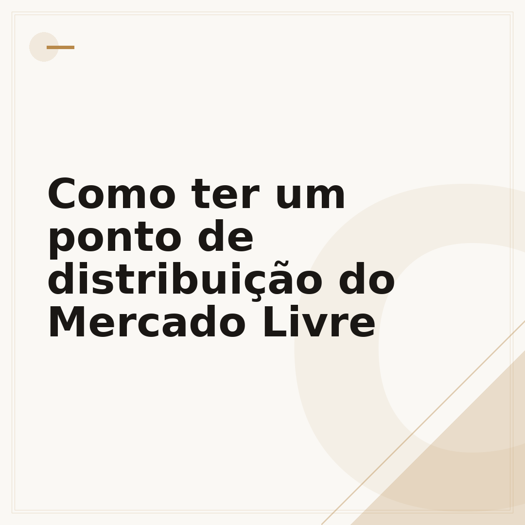 Como ter um ponto de distribuição do Mercado Livre