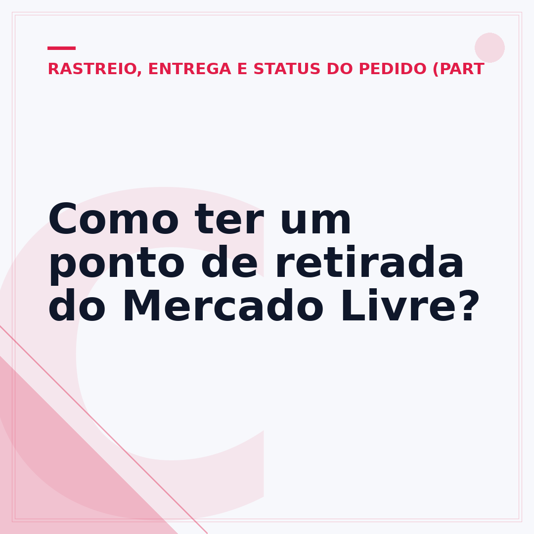 Como ter um ponto de retirada do Mercado Livre?
