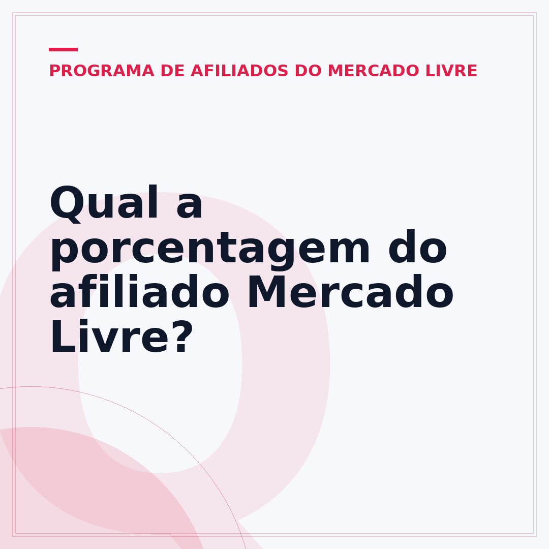 Qual a porcentagem do afiliado Mercado Livre?