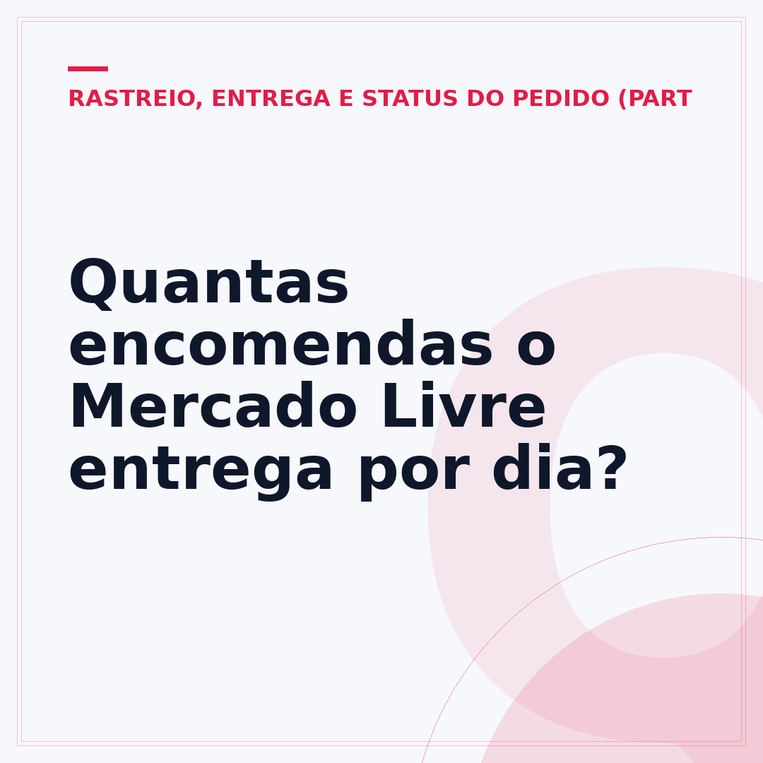 Quantas encomendas o Mercado Livre entrega por dia?